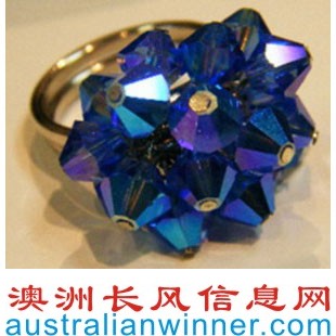 ˮָ Jewelery - Swarovski Crystal Ring Sapphire