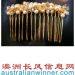 𷢿 Swarovovski Hair Comb Piece Gold